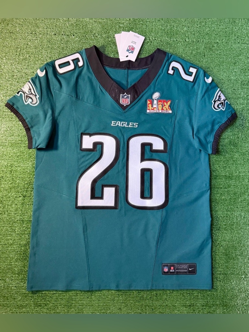 Saquon Barkley Philadelphia Eagles Super Bowl Nike Vapor Fuse Elite Jersey